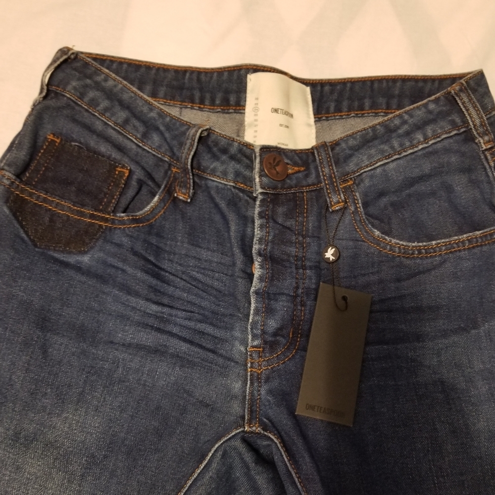NWT Oneteaspoon Est 2000 Jeans Women's Size 24 Color Blue Moon - Picture 10 of 12